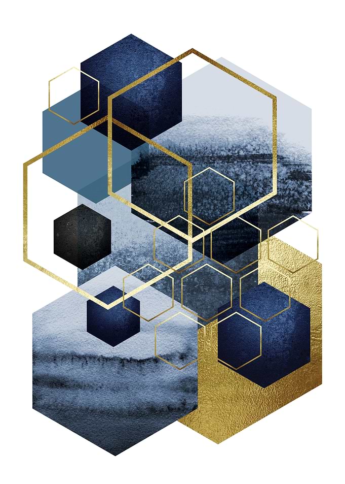 Gold Navy Geo 2