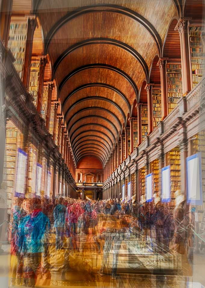 People in Dublin library