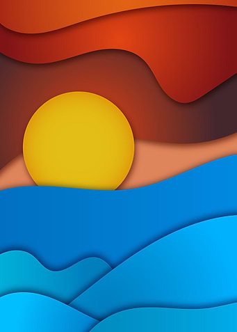 Sea Sun and Clouds