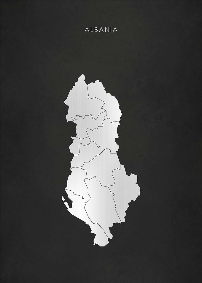 Silver Albania Map