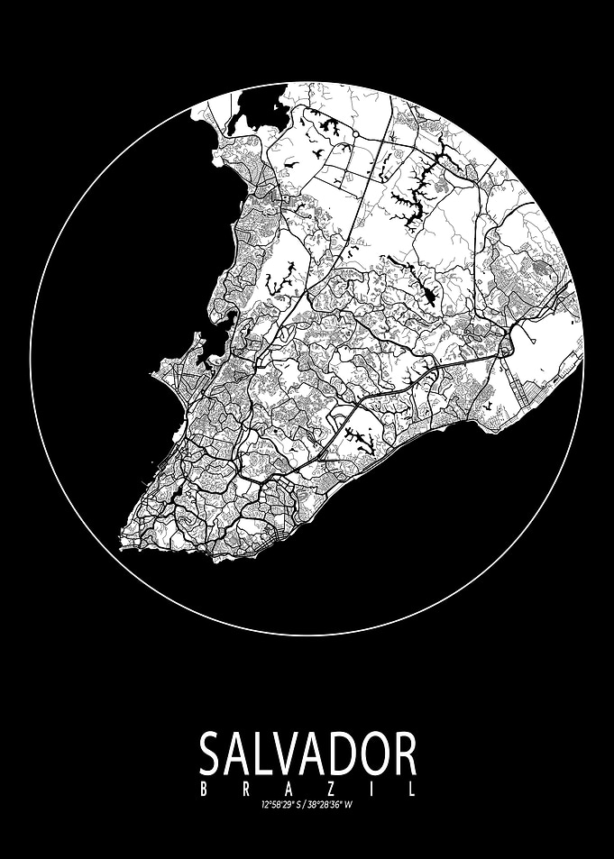 Salvador City Map Moon