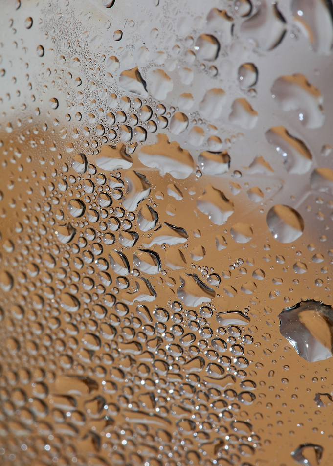 Water droplets close up