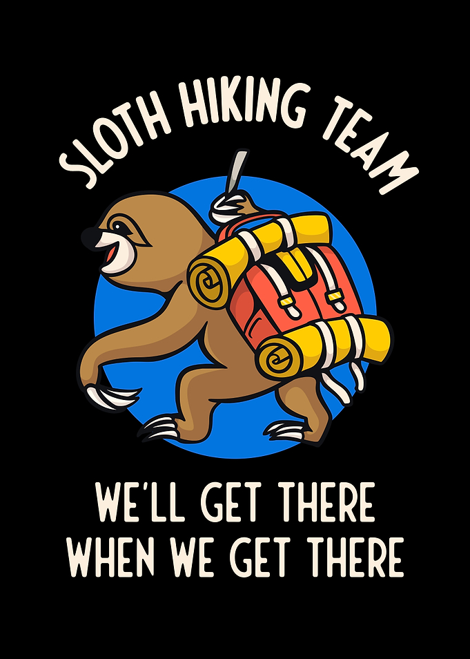 Funny Sloth Hiking Team