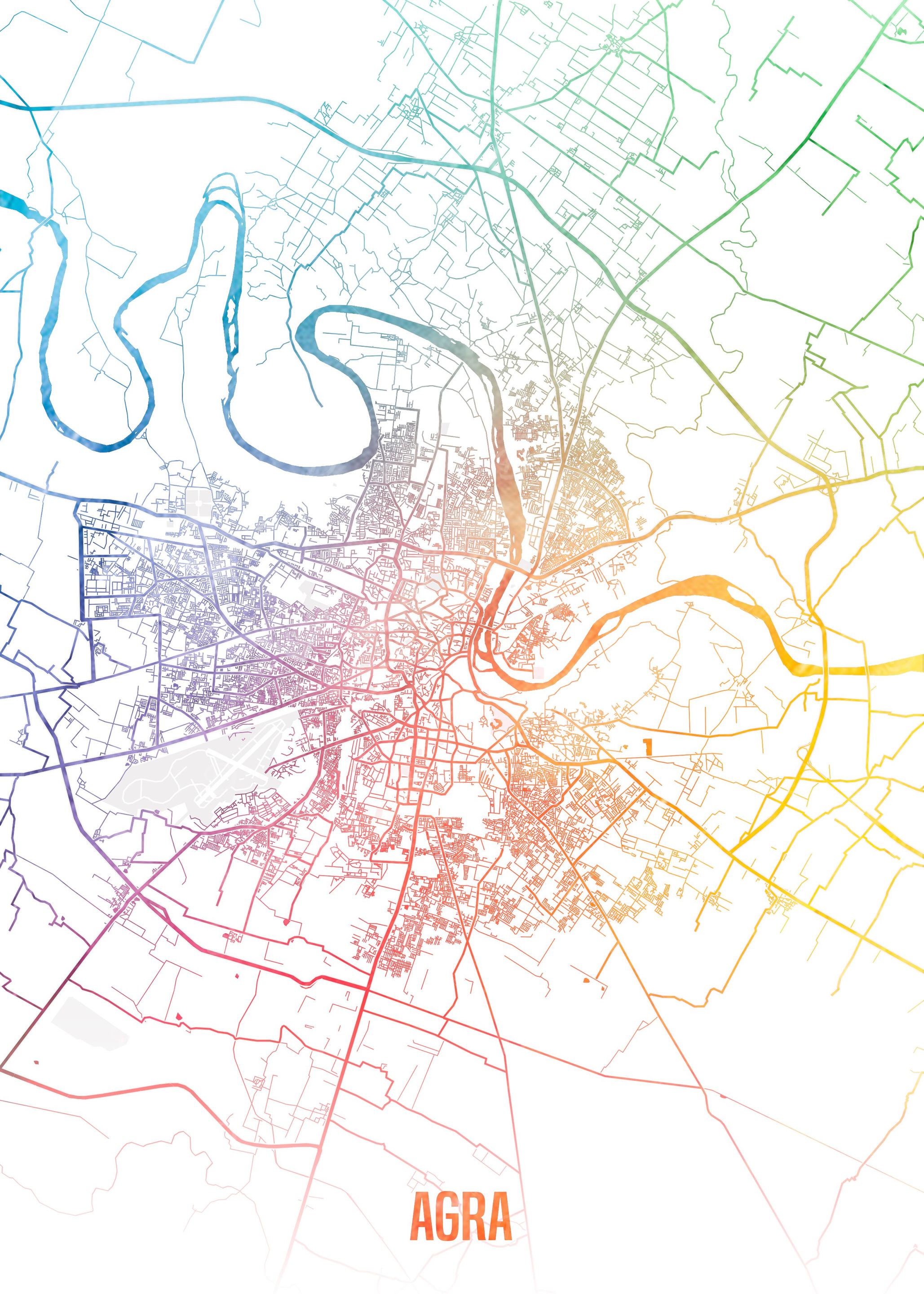 Agra map