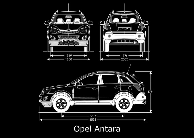 Opel Antara 2007 Blueprint