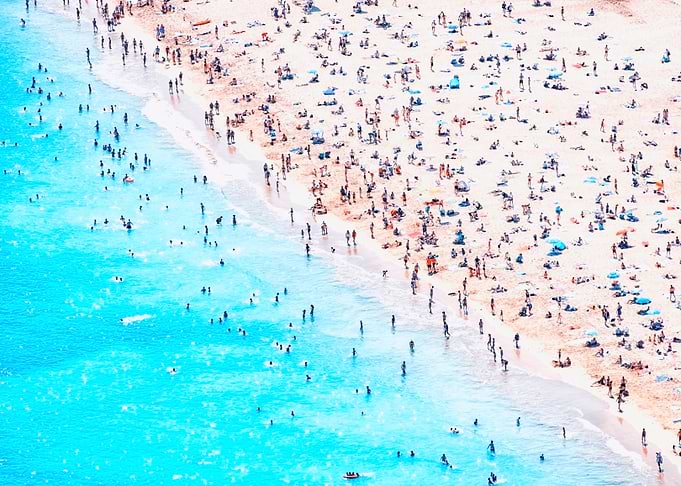 The beach