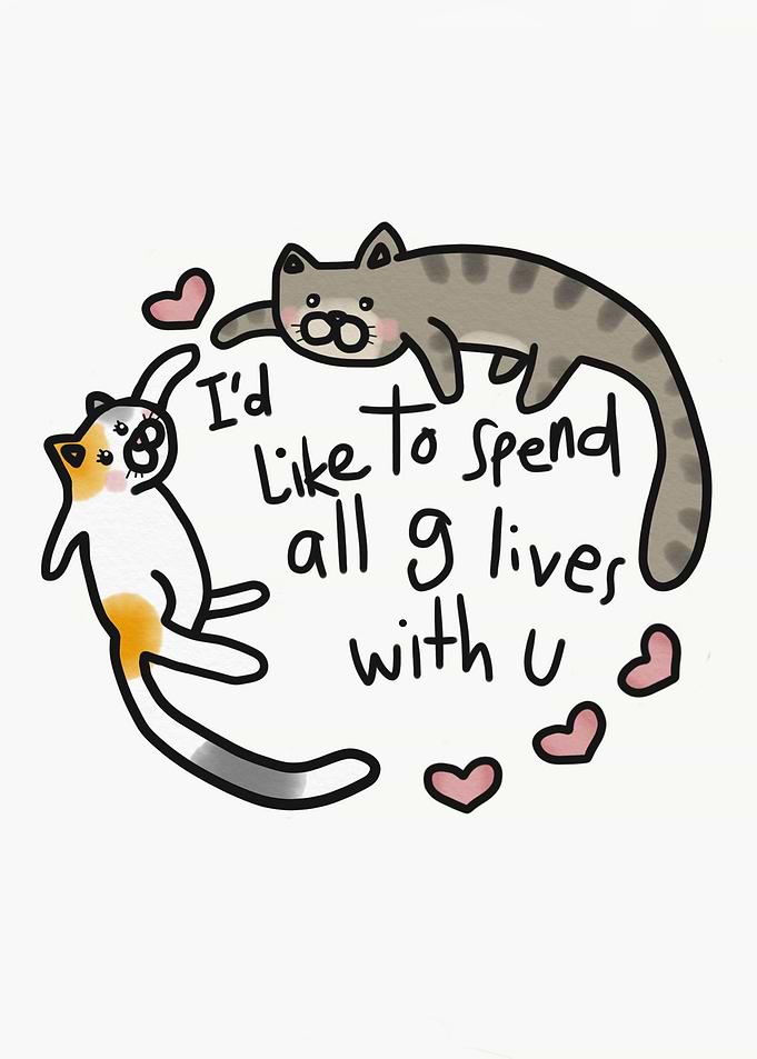 Couple cat Is 9 lives