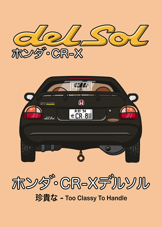 Kawaii CRX Del Sol Rear
