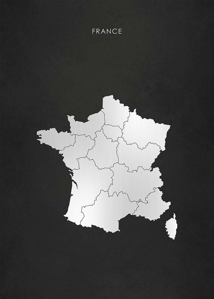 Silver France Map