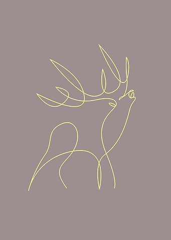 ONE LINE DEER