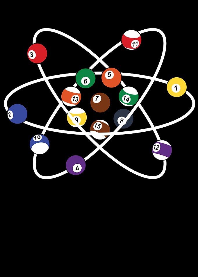 Pool Billiard Atoms
