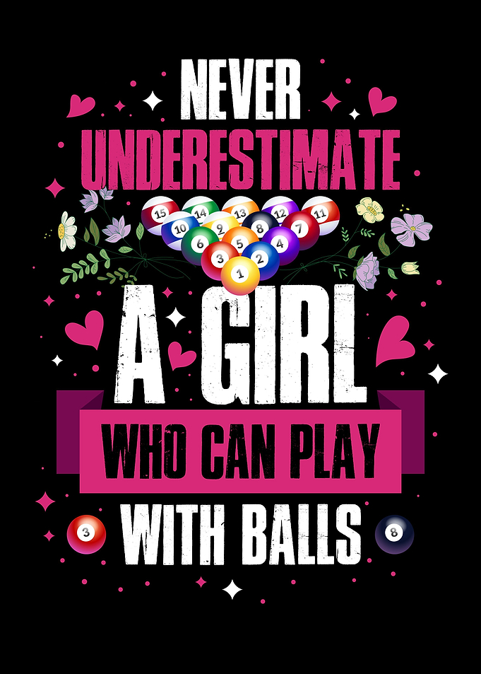 Funny Billiards Girl