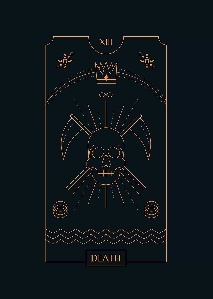 Black Tarot Card DEATH
