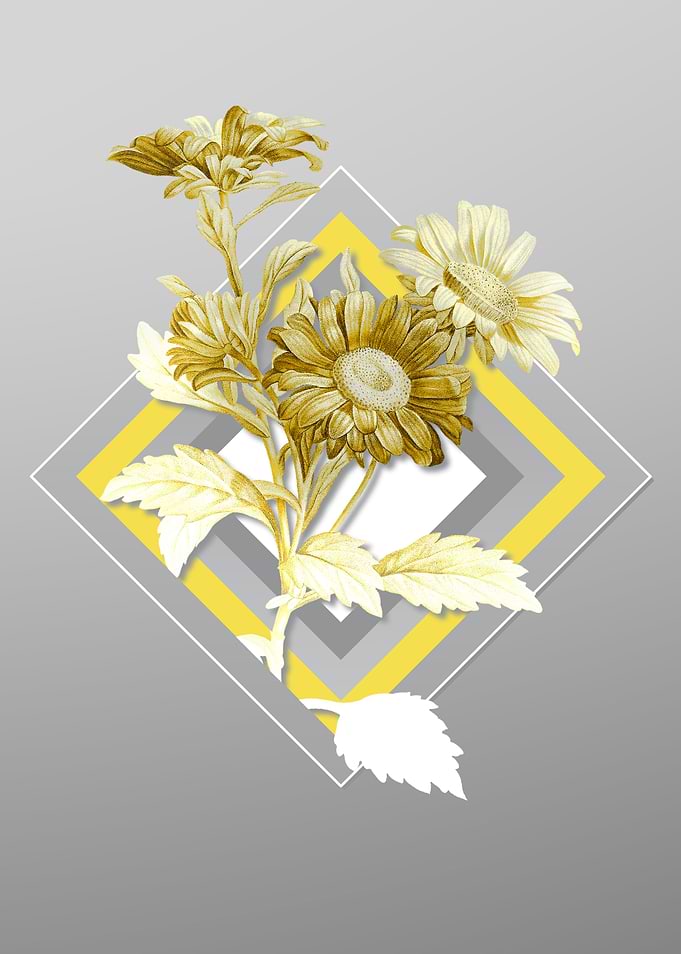 Gray Flower Botanical
