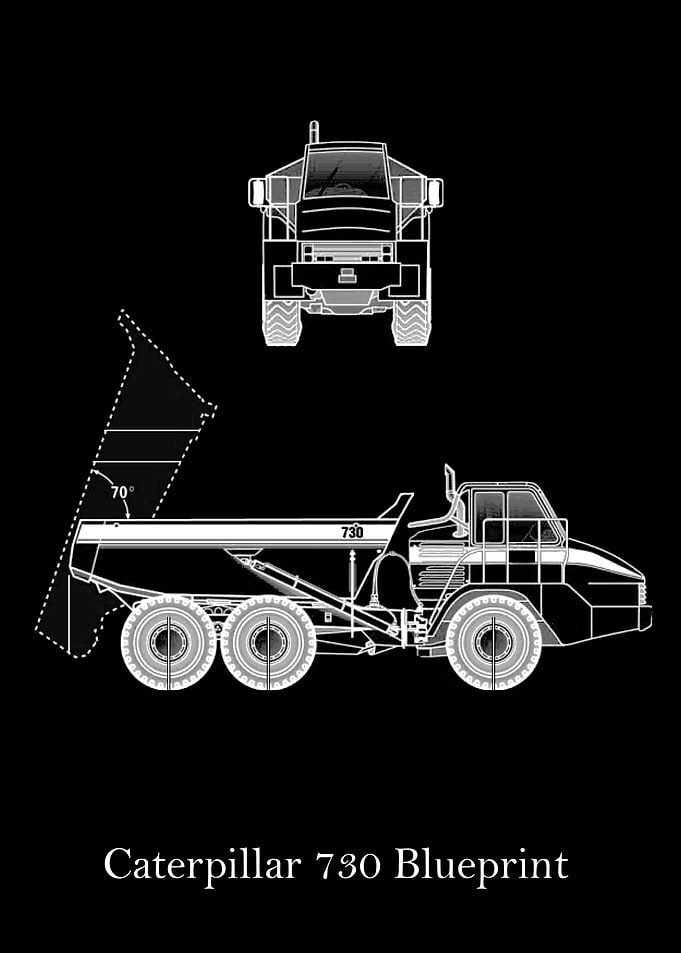 Caterpillar 730 Blueprint