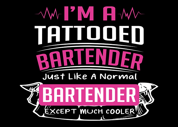 Tattooed Bartender Cool Ba