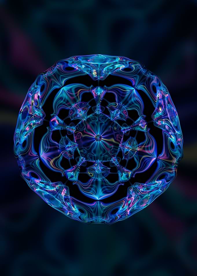 Pentagonal flower pattern
