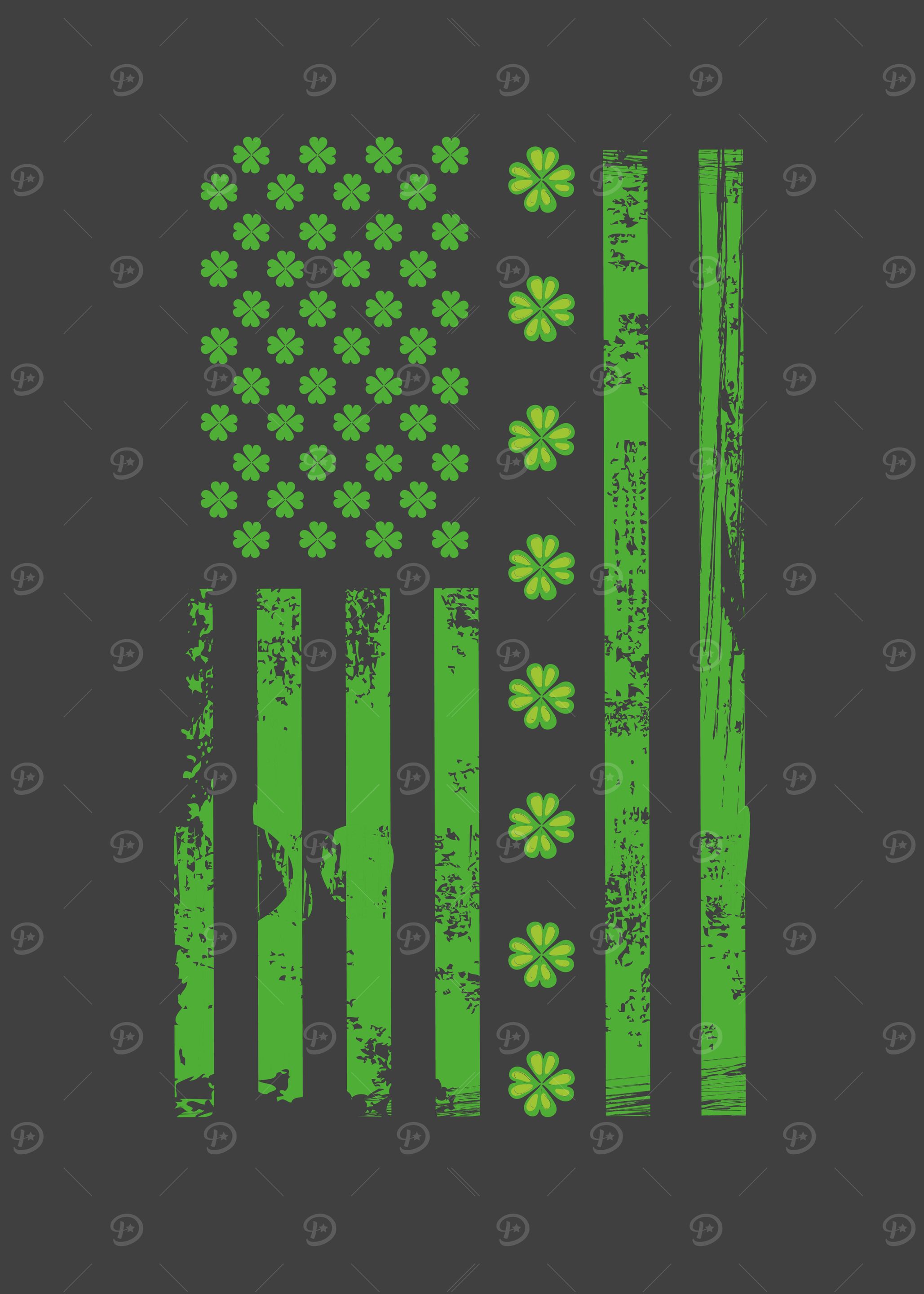 US flag on St Patricks