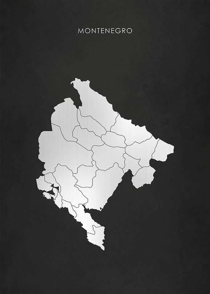 Silver Montenegro Map