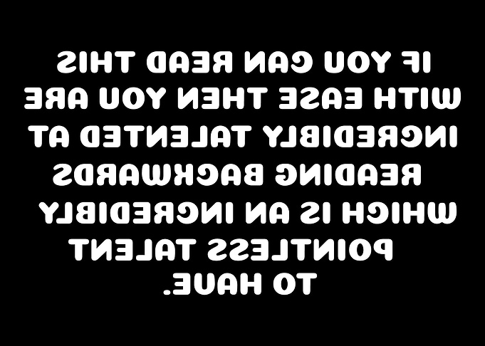 Read Backwards Comedian or