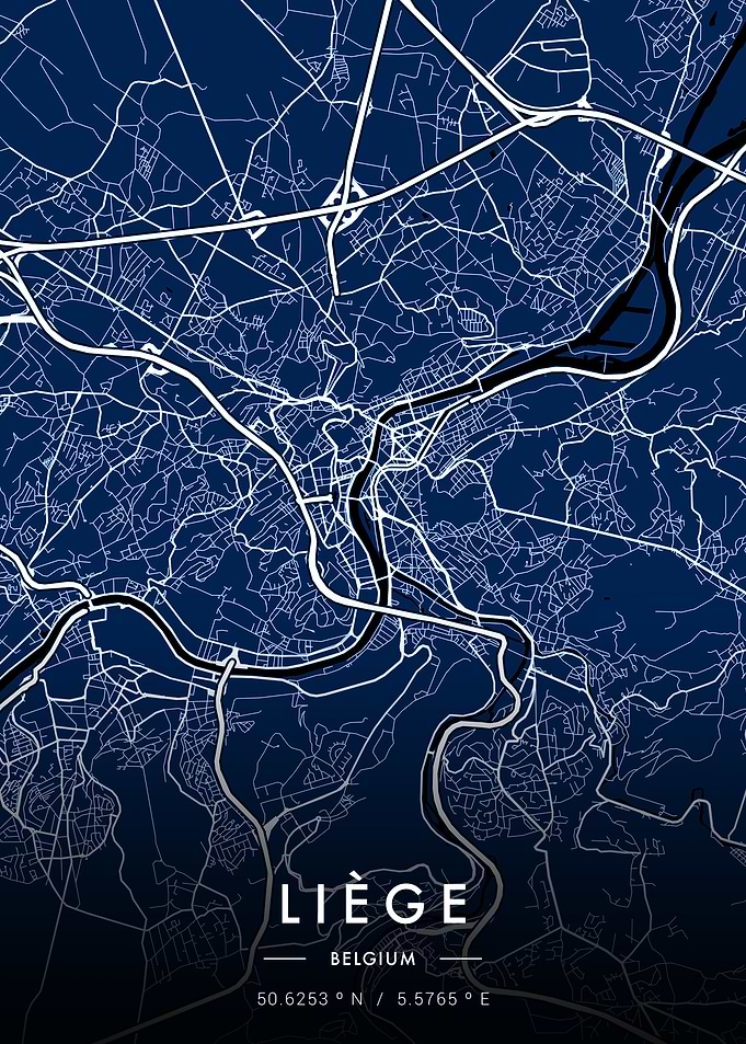 Liege City Map Blueprint