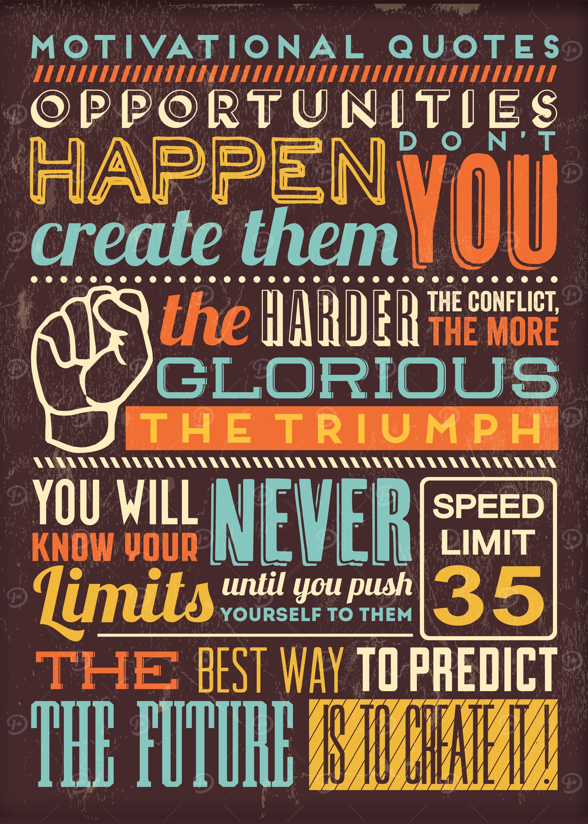 Retro motivational quotes
