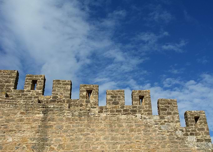 Historic castle wall