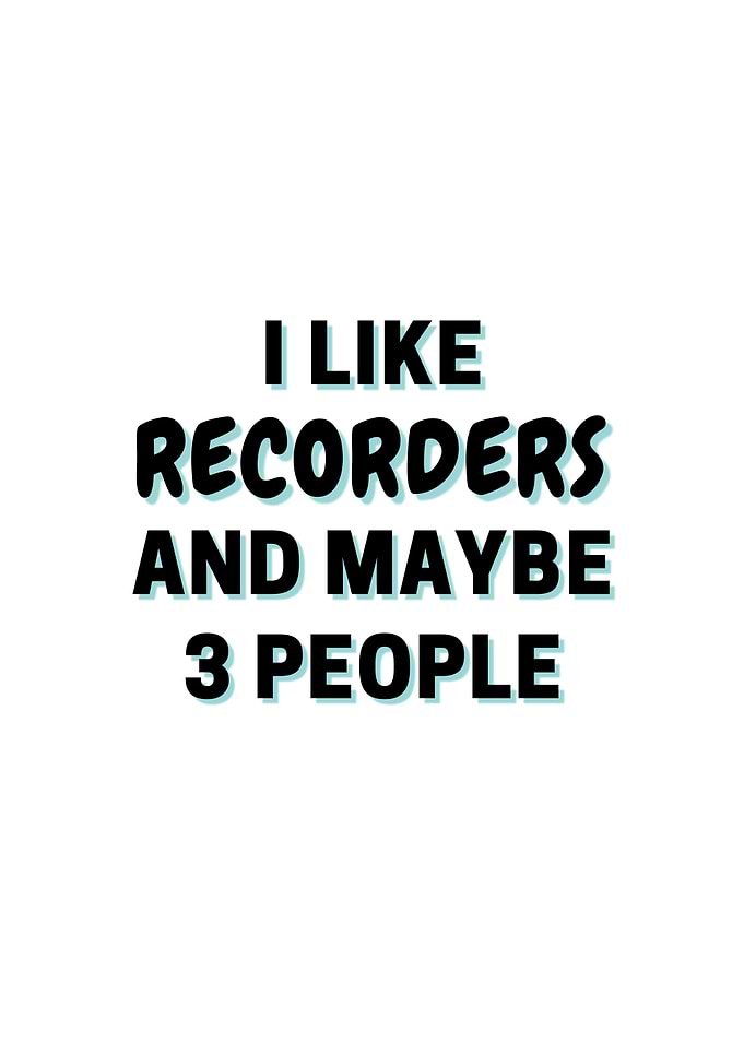 I Like Recorders And Maybe