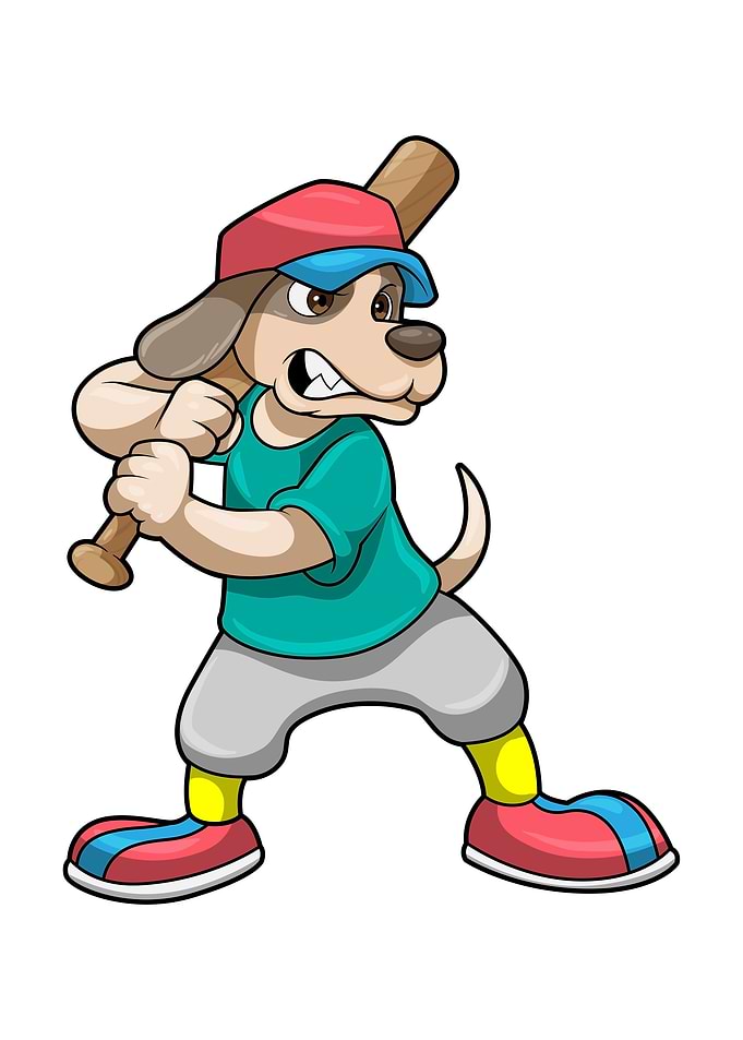 Dog Baseball Baseball bat