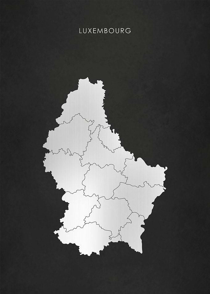 Silver Luxembourg Map