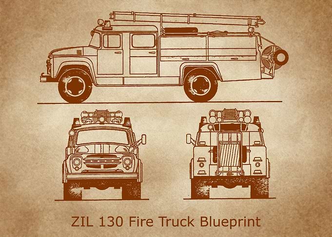 ZIL 130 Fire Truck old