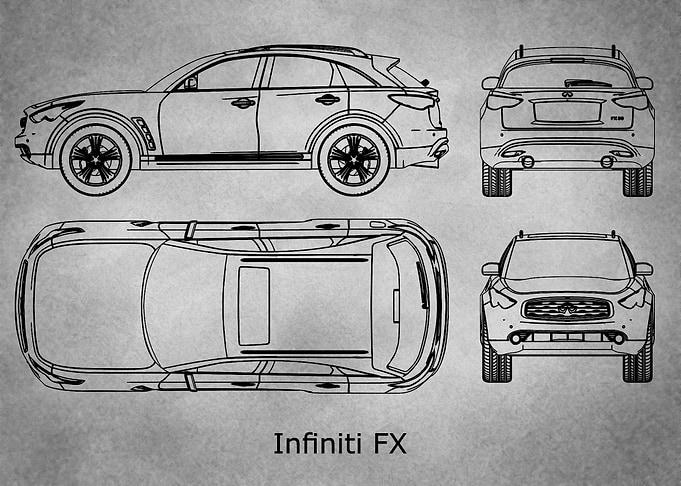 Infiniti FX 2009 gray old
