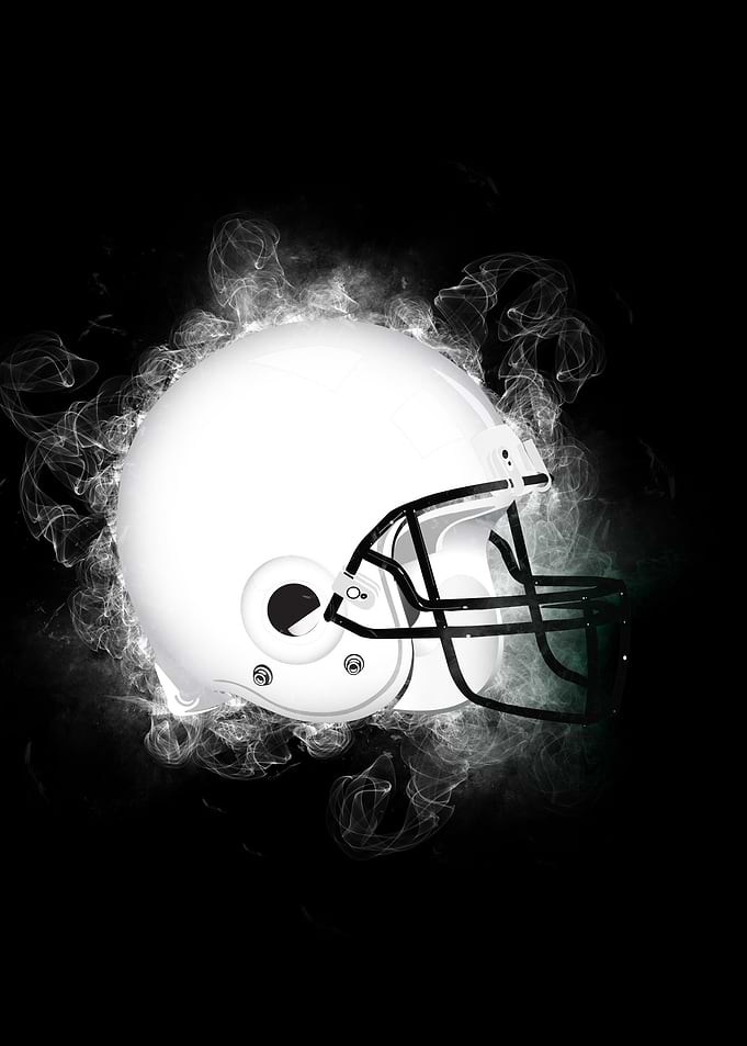 nfl helmet smoky