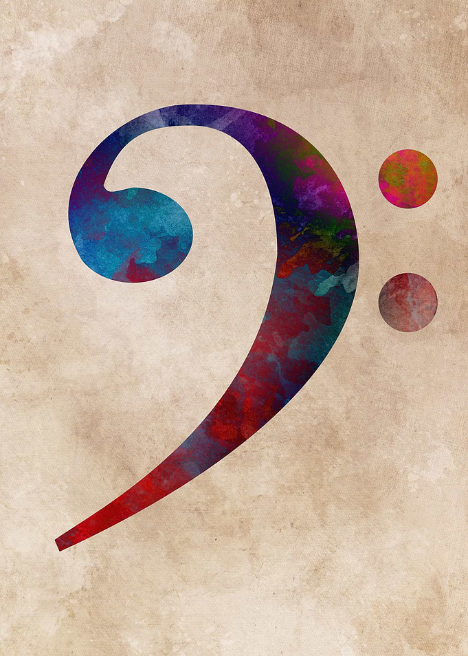 bass clef music
