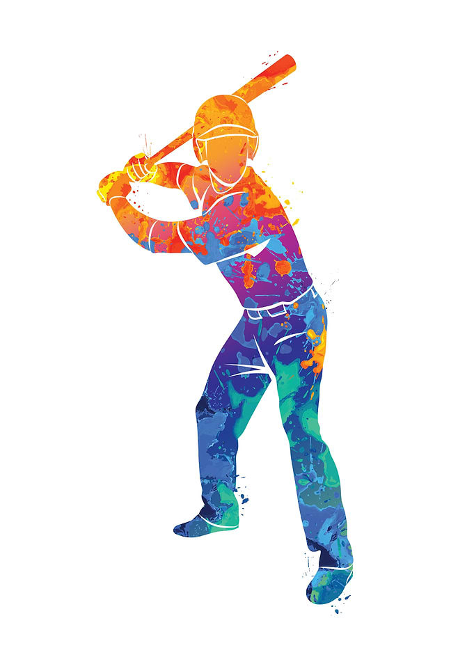 Watercolor Baseball