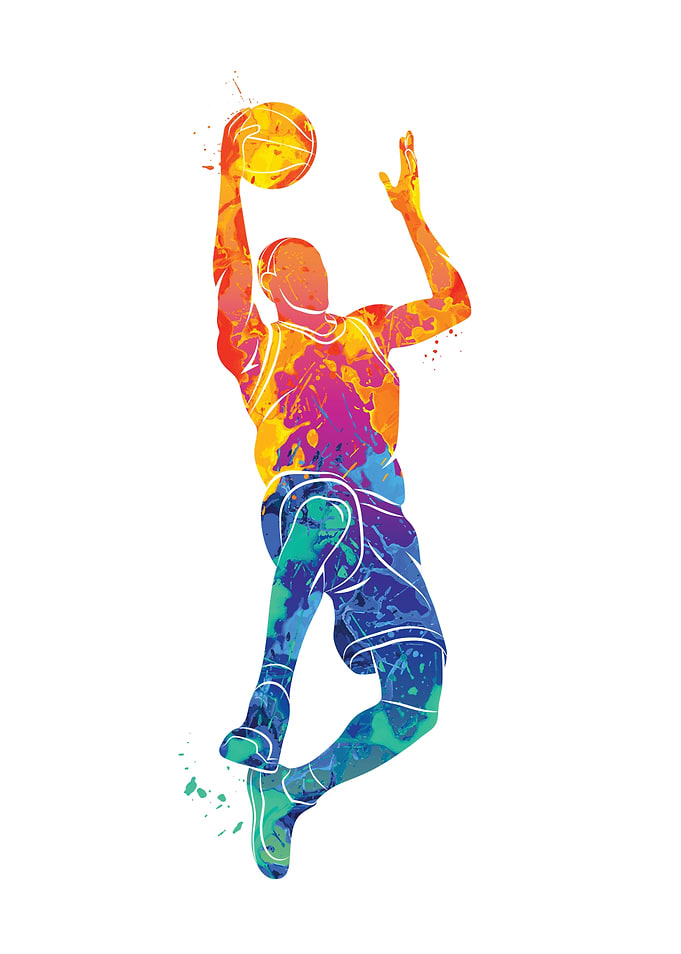 Watercolor Basketball