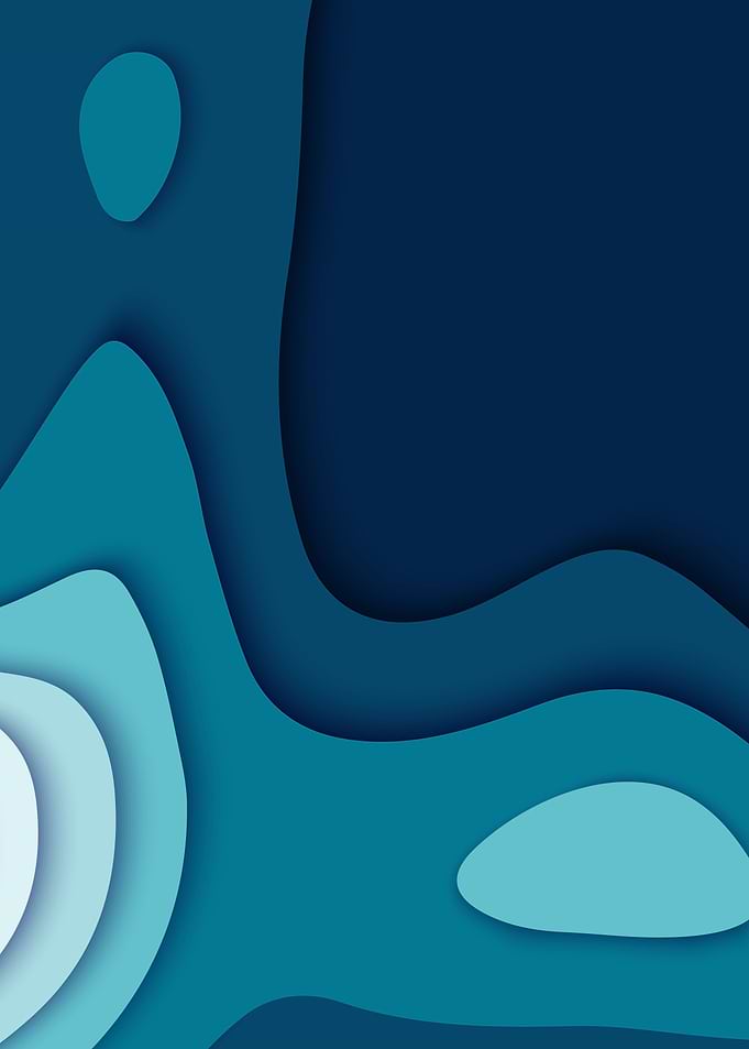 Blue Paper Cut