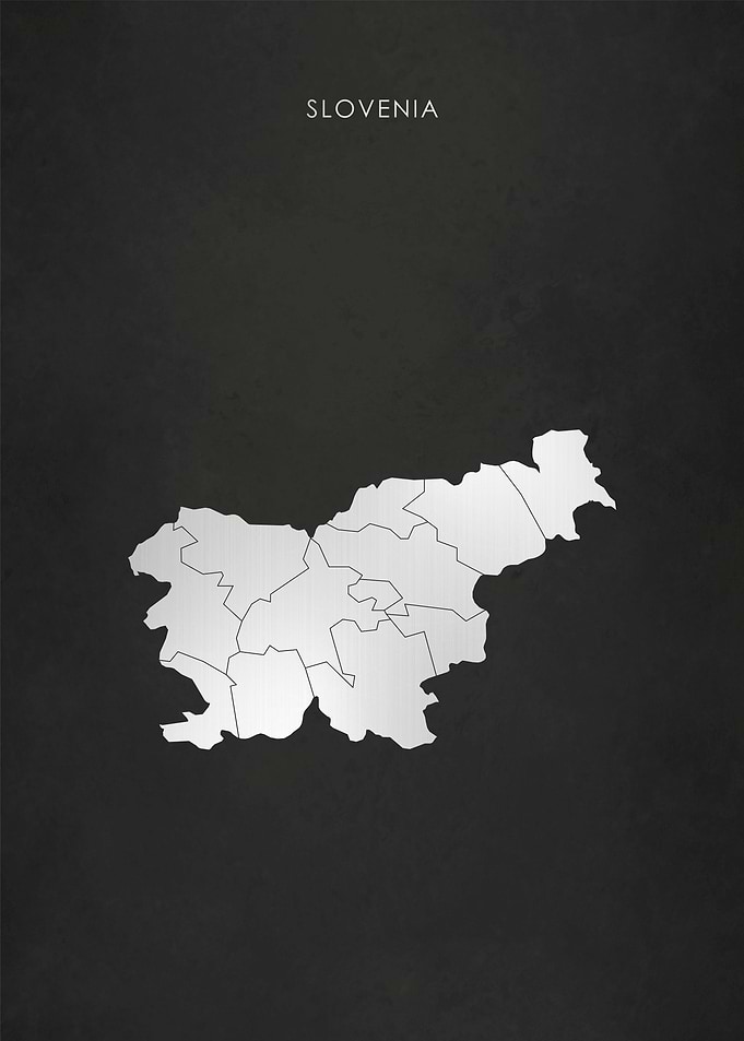 Silver Slovenia Map