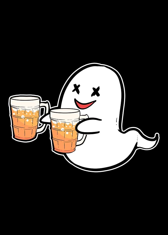 Ghost Boo Beer Glass Ghost