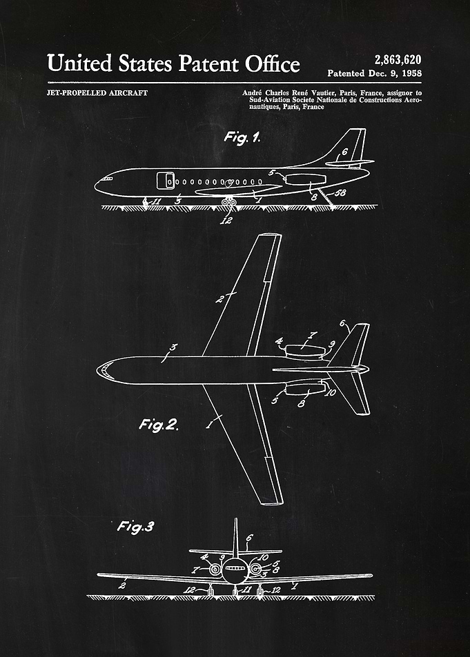 53 Caravelle Jet Airplane