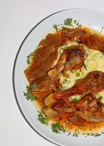 Chicken legs greek cuisine