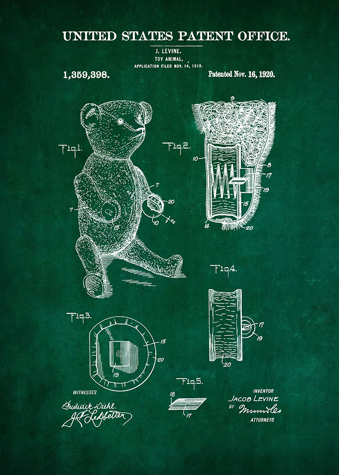 23 eddy Bear Patent Poste