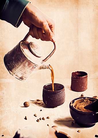 tea poster serving tea