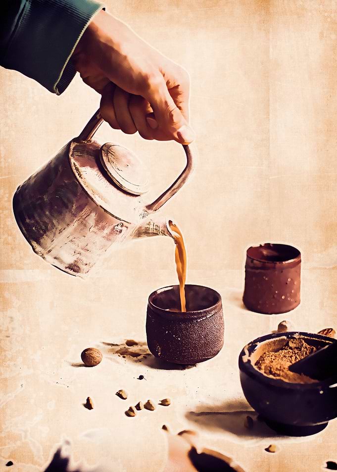 tea poster serving tea