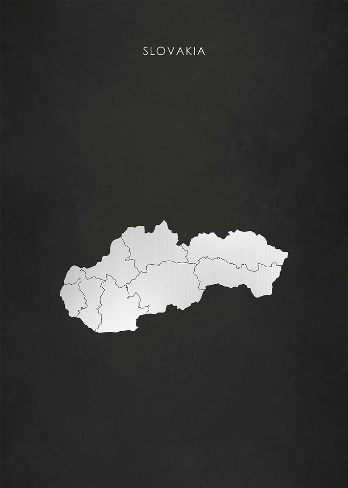 Silver Slovakia Map