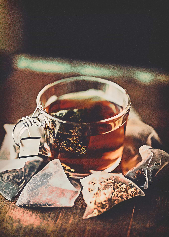 a cup of tea poster