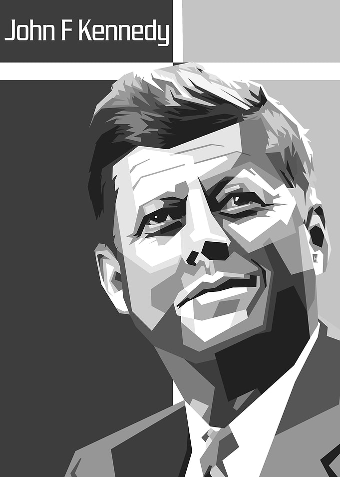 John f kennedy bw art