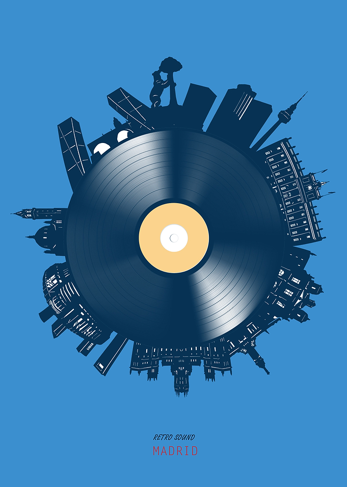 madrid vinyl blue