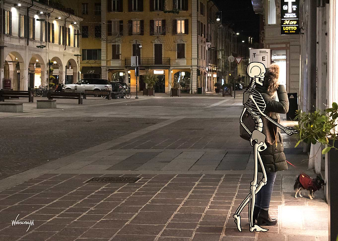 Busy Skeletons Dogwalker