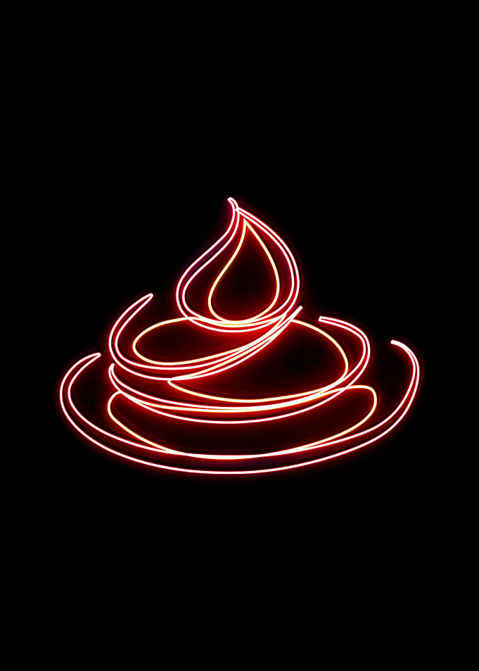 sweet dessert neon